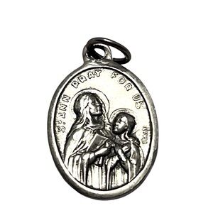 Vintage St Ann Religious Medal. Pre owned
